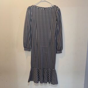 Houndstooth Patterned Dress
